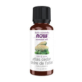 NOW Foods Atlas Cedar Oil – bouteille 1oz, parfum boisé apaisant pour diffusion.