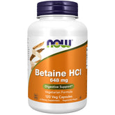 NOW Foods Betaine HCl - Bouteille, soutien digestif potentiel après les protéines