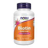 NOW Foods Biotine 5000 mcg – Bouteille vegan prête à l'emploi, énergie potentielle.
