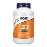 NOW Foods Candida Support – bouteille et capsules, soutien potentiel à l'équilibre intestinal.