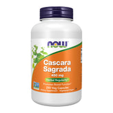 NOW Foods Cascara Sagrada gélules dans flacon, soutien digestif potentiel