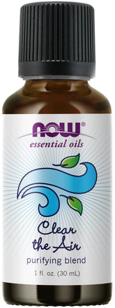 NOW Foods Clear the Air diffuseur en action avec brume mentholée, ambiance rafraîchissante