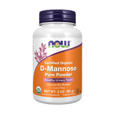 NOW Foods D-Mannose poudre dans bouteille, pratique pour soutenir l'hygiène urinaire au quotidien.