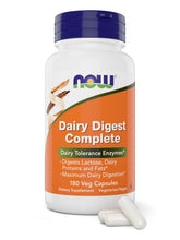 NOW Foods Now Dairy Digest Complete, bouteille de gélules, potentiel soutien après consommation de produits laitiers.