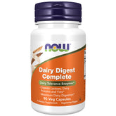 NOW Foods Dairy Digest Complete – bouteille de gélules pour une digestion potentielle des produits laitiers