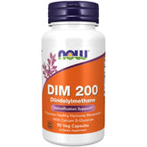 NOW Foods DIM 200, bouteille de capsules prête pour une routine quotidienne.