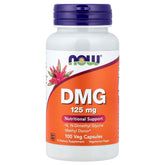 NOW Foods DMG 125 mg : bouteille de capsules faciles à avaler pour un usage quotidien