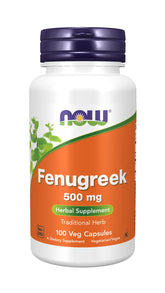 NOW Foods Fenugrec 500 mg capsules emballage pratique pour démarrer votre routine bien-être