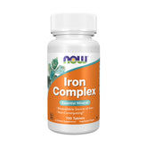 NOW Foods Fer Complex – bouteille, favorise l'absorption du fer.
