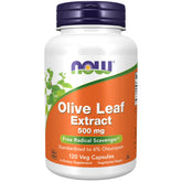 NOW Foods Extrait de feuille d'olivier 500 mg – bouteille, dose pratique et standardisée