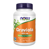 NOW Foods Graviola, bouteille de capsules végan faciles à prendre.