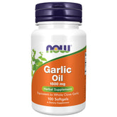 NOW Foods Huile Ail 1500 mg, bouteille de gélules pratique au quotidien.