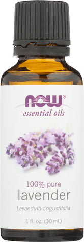 NOW Foods Lavande – Bouteille 30 ml, parfum floral doux pour détente.
