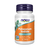 Bouteille NOW Foods iodure de potassium 30 mg contenant les comprimés et étiquette claire