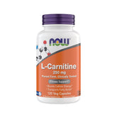NOW Foods L-Carnitine 250 mg, capsules dans emballage, soutien potentiel à l'énergie lors de l'entraînement