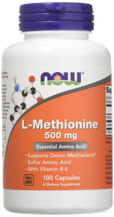 NOW Foods L-Méthionine 500 mg, capsule, soutient les processus de détox naturelle.