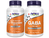 NOW Foods L-Theanine 200 mg avec Inositol – bouteille vue detente