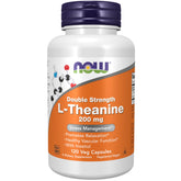 NOW Foods L‑Théanine 200 mg avec Inositol, bouteille: relaxation en douceur.