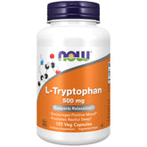 NOW Foods L-Tryptophane 500 mg capsules – soutien potentiel de l'humeur et relaxation.