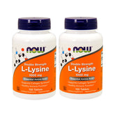 NOW Foods L-Lysine 1000 mg – bouteille avec capsules vegan prêtes à l'emploi
