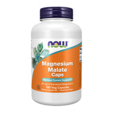 NOW Foods Magnesium Malate – paquet de capsules pratiques pour soutien énergétique potentiel.