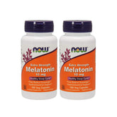 NOW Foods Mélatonine Force Max 10 mg, bouteille de 100 gélules véganes, soutien potentiel au sommeil.
