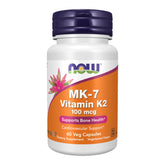 NOW Foods MK-7 Vitamine K-2, flacon de 60 gélules véganes pour le soutien potentiel des os