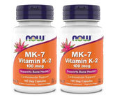 NOW Foods MK-7 vitamine K2 100 mcg – bouteille, puissante option pour la santé osseuse potentielle