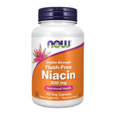NOW Foods Niacine 500 mg, bouteille flush-free, usage quotidien pratique.
