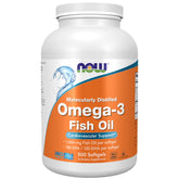 NOW Foods Omega-3, bouteille de gélules pratique pour la routine quotidienne.