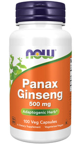 NOW Foods Panax Ginseng 100 caps – bouteille complète prête à l'emploi pour soutenir l'énergie naturelle