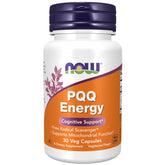 NOW Foods PQQ Energy – Bouteille de capsules, potentiel soutien de l’énergie mitochondriale.