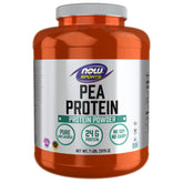 NOW Foods Protéine de pois 24 g – emballage pratique pour stockage et utilisation quotidienne.