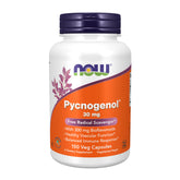 NOW Foods Pycnogenol, bouteille de capsules, soutien potentiel des tissus et système immunitaire équilibré.