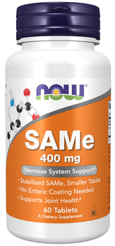 NOW Foods SAMe comprimé ovale: soutien potentiel du système nerveux et de l'humeur.