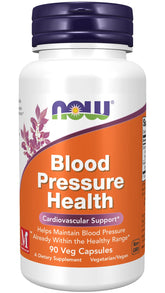 NOW Foods Blood Pressure Health — bouteille de capsules faciles à avaler pour la routine quotidienne.