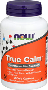 NOW Foods True Calm: bouteille de gélules, soutien potentiel au calme.