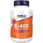 NOW Foods Vitamine E 400 UI, bouteille-gélules-molles, antioxydant potentiel au quotidien.