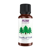 NOW Foods Woodland Walk: bouteille d'huile essentielle au parfum boisé pour une ambiance apaisante.