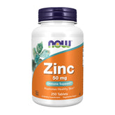 NOW Foods Zinc Gluconate 50 mg – comprimés en bouteille, soutien potentiel des fonctions enzymatiques.