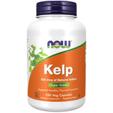 NOW Kelp flacon 325 mcg, source naturelle d'iode pour soutenir la fonction thyroïdienne.