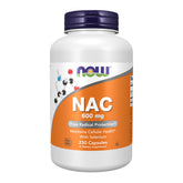 NOW NAC 600 mg avec sélénium : bouteille pratique pour un complément quotidien.