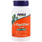 NOW Opti L-zinc: bouteille et capsules, soutien potentiel du système immunitaire.