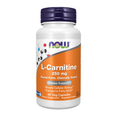 NOW Foods L-Carnitine 250 mg, bouteille 60 gélules végétariennes, énergie potentielle lors de l'entraînement.