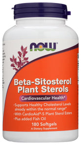 NOW Foods SPO Beta-Sitosterol, bouteille de gélules, soutien potentiel au bien-être quotidien.