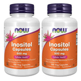 NOW Foods Inositol 500 mg, gélules dans bouteille, soutien potentiel des membranes cellulaires.