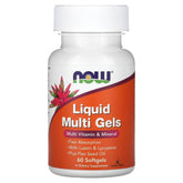 NOW Foods multivitamines liquides en gélules molles, bouteille, soutien quotidien potentiel
