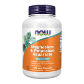 NOW Foods Magnésium et Potassium Aspartate Taurine en bouteille soutient cœur et nerfs.