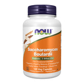 NOW Foods Saccharomyces boulardii flacon et etiquette: probiotique pratique à domicile