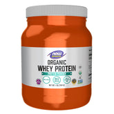 NOW Foods Whey Organic: poudre naturelle riche en protéines, facile à digérer.
